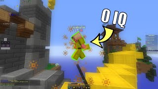 When you play MINECRAFT BEDWARS but you have 0 IQ (HYPIXEL)