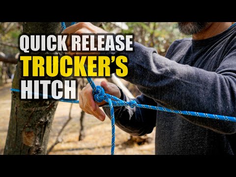 EASY QUICK RELEASE Trucker's Hitch  How to Tie a Trucker's Hitch 