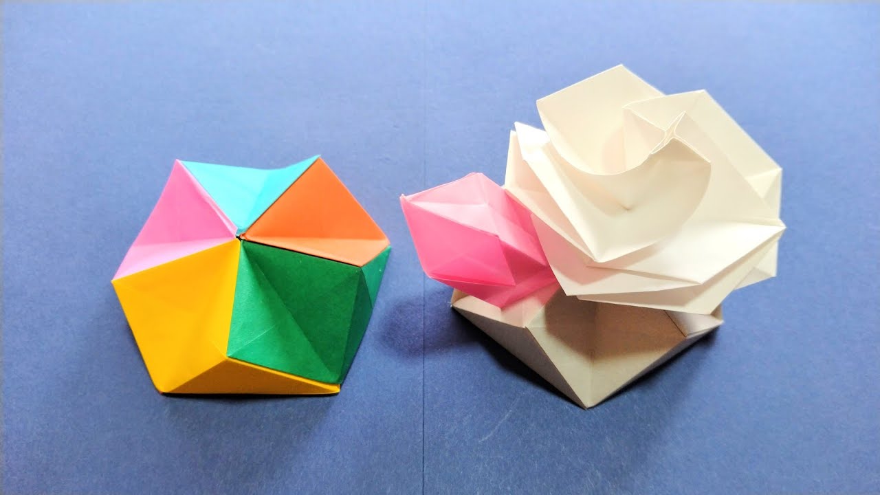 折り紙 4パーツの母岩 Origami Host rock of 4 parts - YouTube
