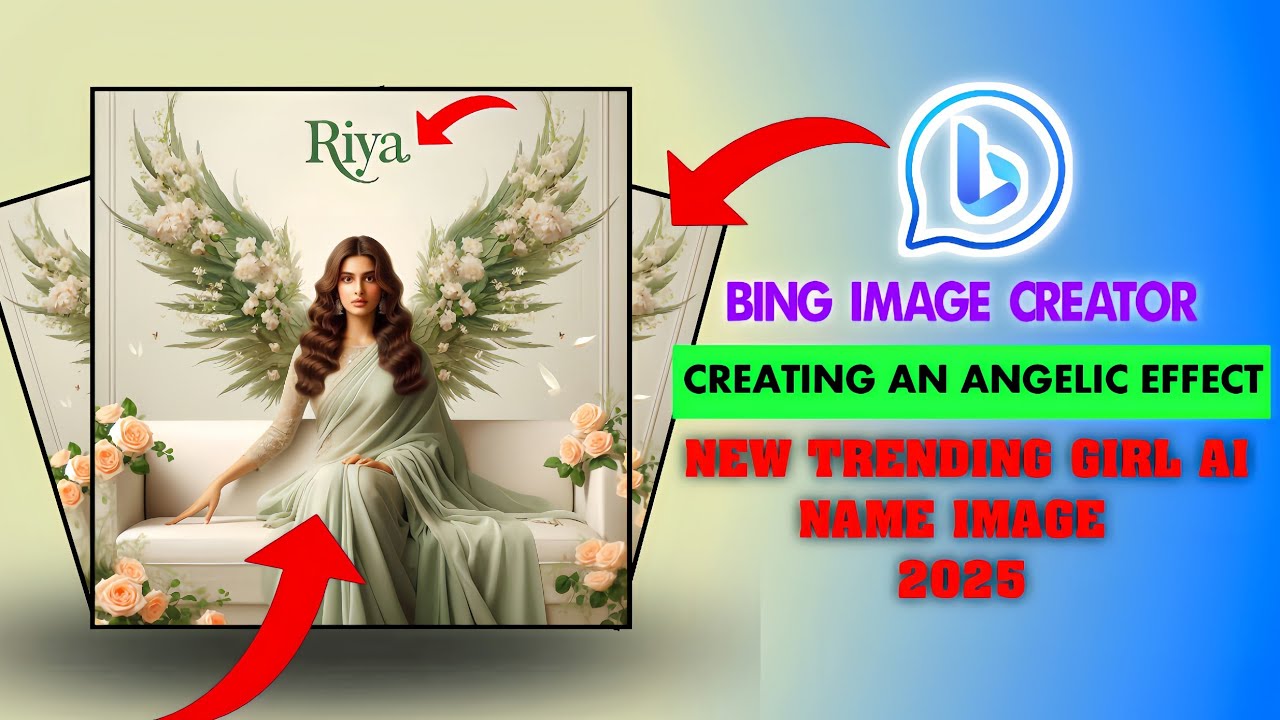 Creating an angelic effect | Ai girl Name Image 2025 | Ai Bing image creator video editing | 