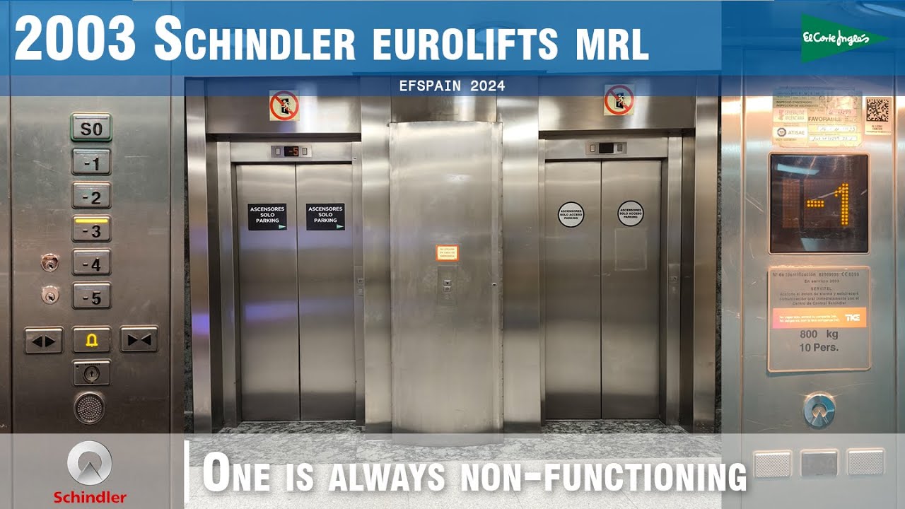 2003 Schindler Eurolifts MRL @ El Corte Inglés Avenida de Francia, Valencia