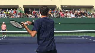 ROGER FEDERER UP CLOSE! - Indian Wells 2019 Practice Clip 3