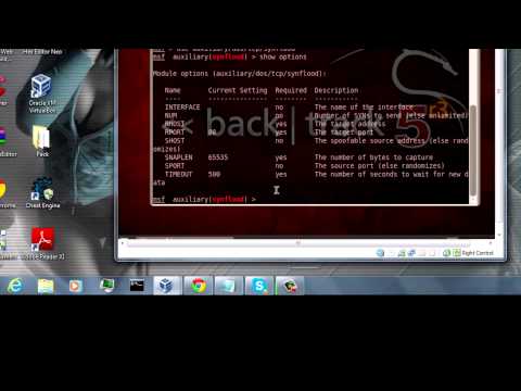 BackTrack 5 : Ataque DoS SynFlood | Metasploit | msfconsole