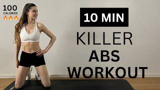 10 MIN KILLER ABS WORKOUT – Burn Belly Fat & Sculpt Your Waist | No Equipment