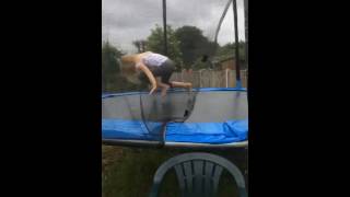 Gymnastics On A Wet Trampoline