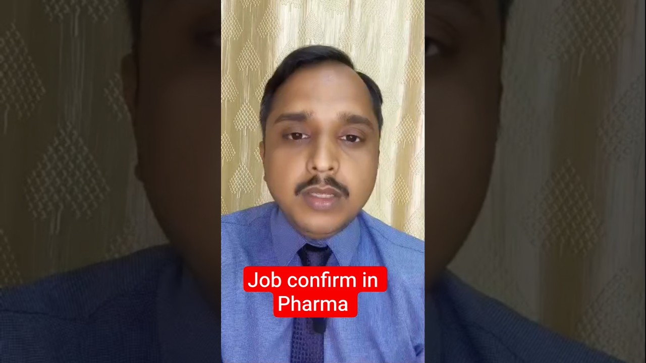 job confirm in Pharma 