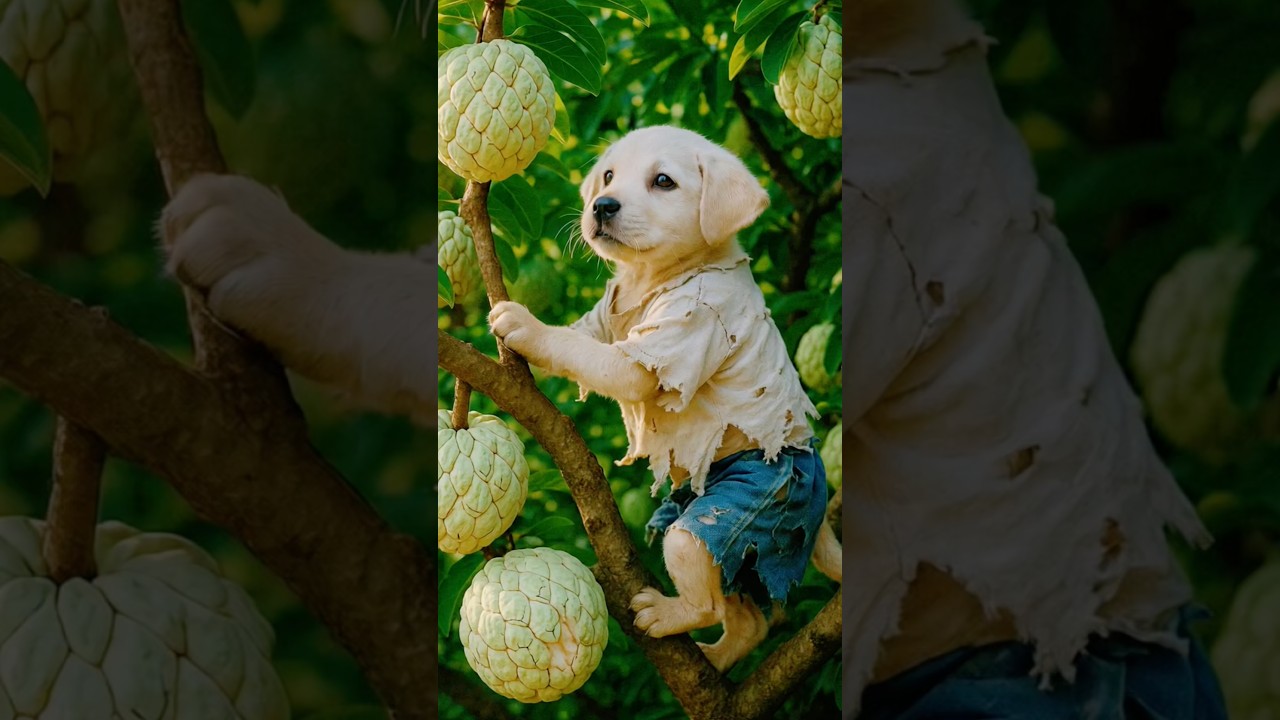 😭💔 Poor Puppy’s Emotional Custard Apple Journey 🐶| emotional puppy story 