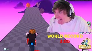 WINDPRESS gets WORLD RECORD (3:05) on roblox BIKE OBBY SPOOKY WORLD