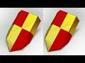 【簡単折り紙】折り紙1枚でかっこいい盾 🛡️ 飾って遊べる！ | Origami Shield for Kids | 摺紙 盾 | 종이접기
