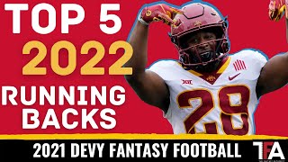 Top 2022 NFL Prospects - Top 5 Running Backs 2021 Devy Fantasy Football