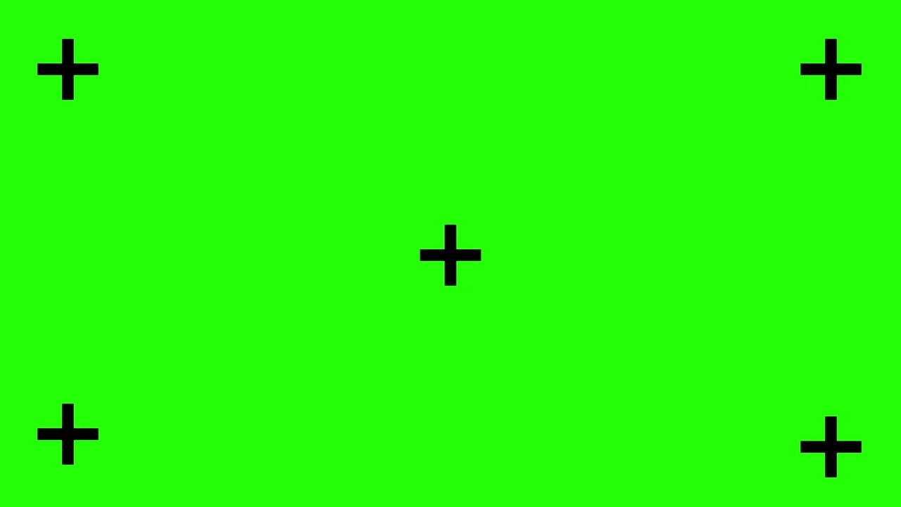 Green Screen Chroma Crosses Plus signs for VFX Screen Tracking