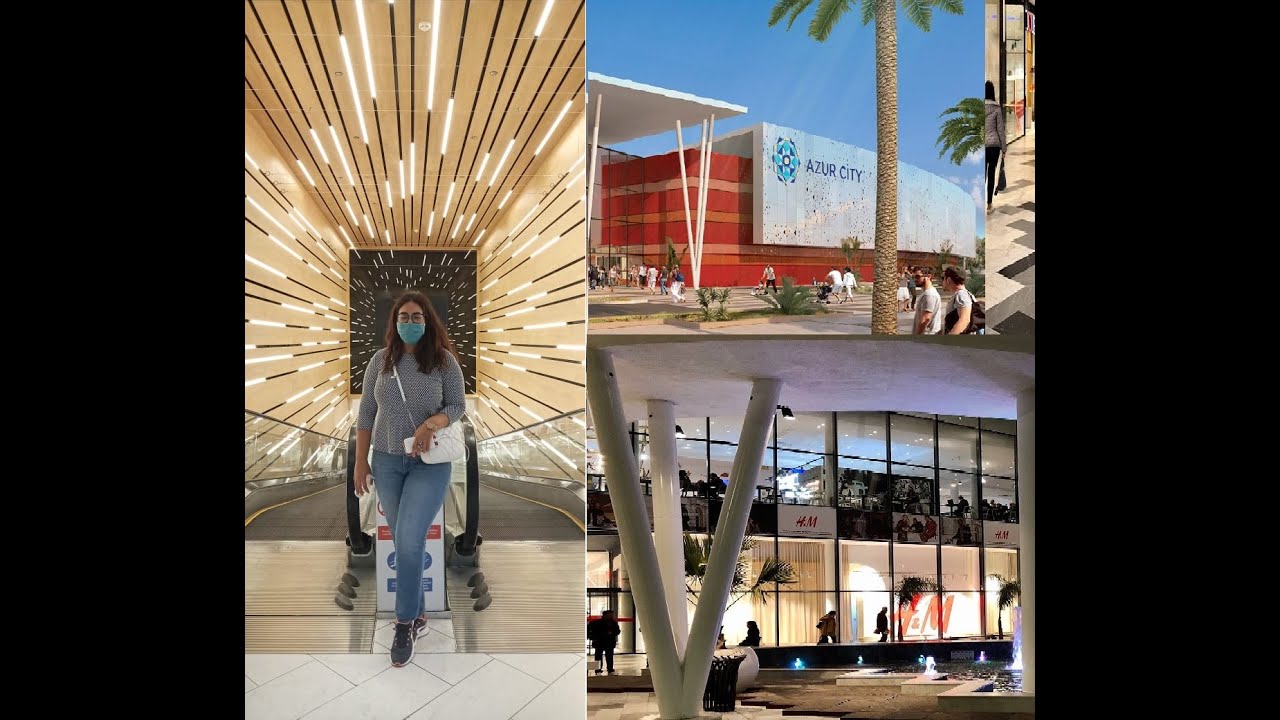 جولة معي في AZUR CITY في أيام حضر التجول  بسبب الكورونا الاسواق فارغة