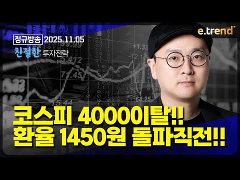 코스피 4000이탈!! 환율 1450원 돌파직전!! | 이안 전문가