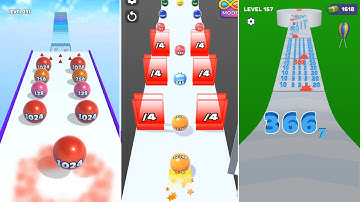 2048 Battle: Jelly Run vs Ball Merge vs Number Run! | 2048 vs 32B vs 12K