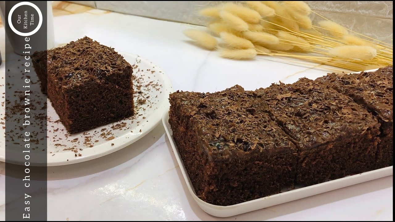 Homemade chocolate brownies recipe | Easy chocolate brownies recipe by our kitchen time 