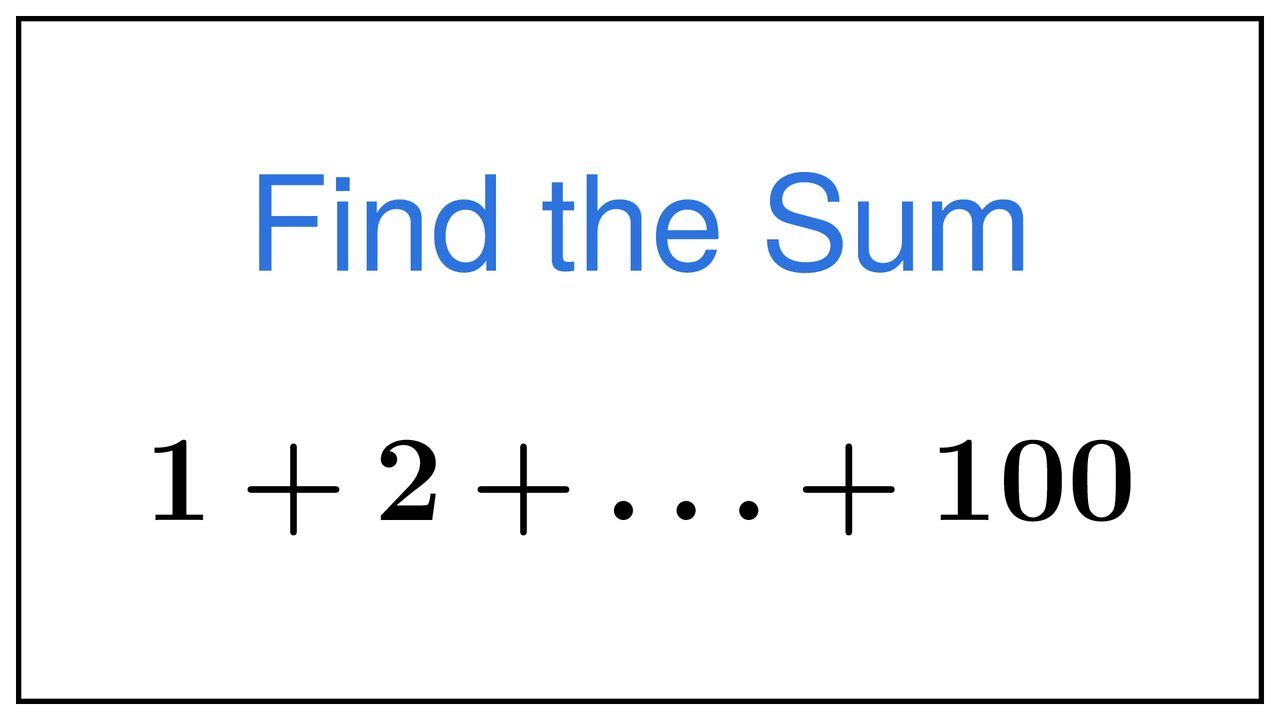 Natural Numbers from 1 to 100 Sum of natural numbers from 1 to 100