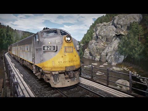 Живописный грузовой маршрут в Вирджинии! Тянем длинный поезд с углём в гору в Train Sim World 2!