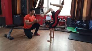 Yoga Handstand Precticing Manvi Sharma