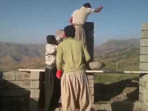 Kurdish Construction labor Rap dancers عمال البناء یلهون