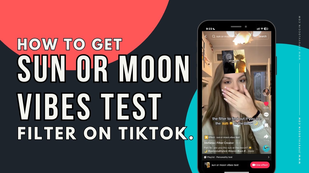 How to get the Sun or Moon Vibes Test Filter on TikTok? - YouTube