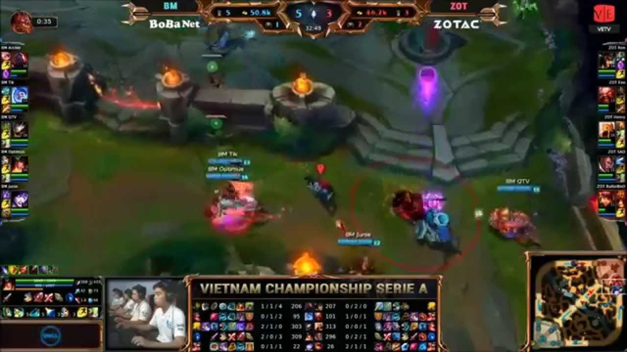 VCSA 2015 mùa hè QTV Kog'Maw AP vs Zotac United