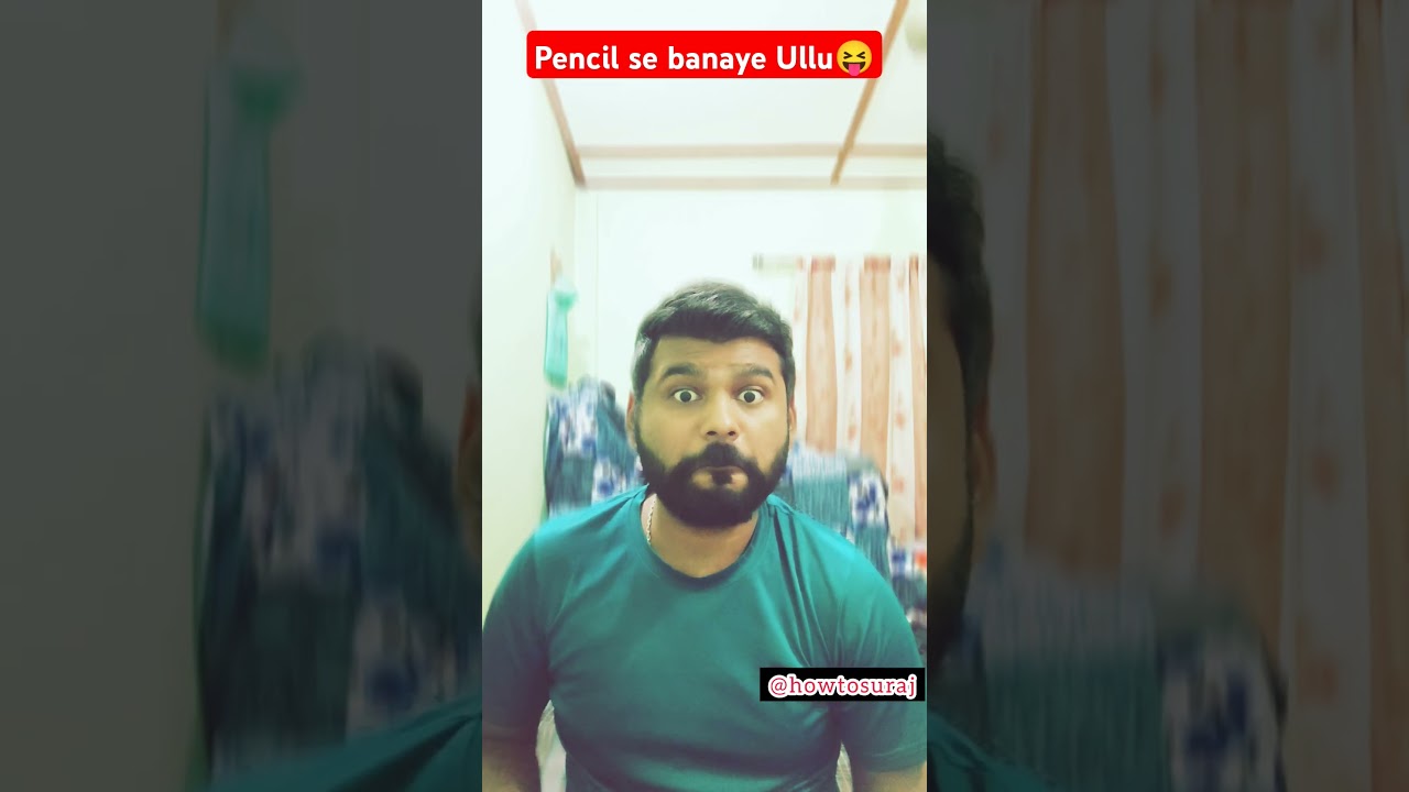 pencil se banaye dosto ko ullu 🤪 |pencil magic trick #funny #magic #trending #viral #shorts