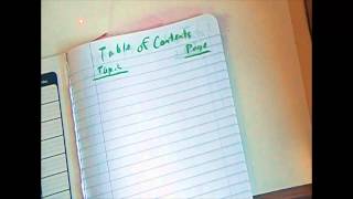 Table of Contents, Warm ups & 2 Column Notes