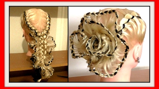 LACE BRAID ROSE HAIRSTYLE / HairGlamour Styles /  Hairstyles