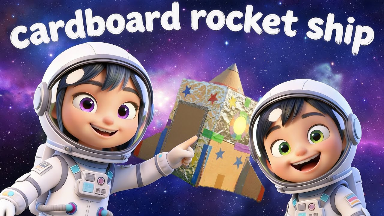 Cardboard Rocket Ship 🚀✨ | Kids Song | Luna and Leo
