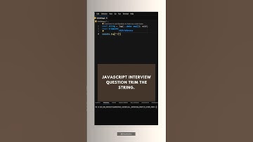 Javascript interview question trim the string in Javascript. #coder