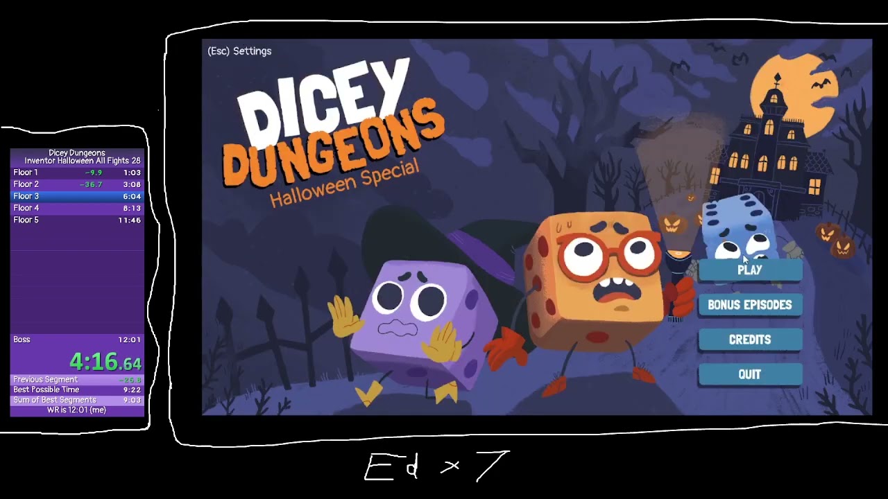Dicey Dungeons (Inventor Halloween All Fights) in 1052 (WR) YouTube