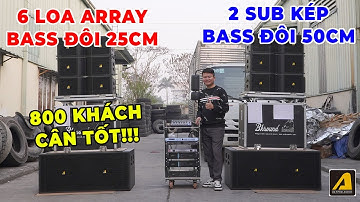 Hàng mới về: Loa Array Bass đôi 25 Actpro, Bộ dàn line array cân 500-800 khách sự kiện đám cưới