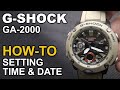 GShock GA-2000 - Setting Time and Date tutorial