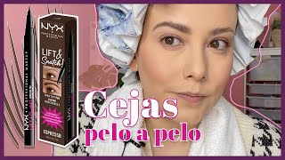 Probando LIFT & SNATCH BROW TINT PEN de NYX COSMETICS, ceja pelo a pelo