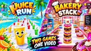 I Played 2 Crazy Mobile Games! 😱 Juice Run & Bakery Stack Gameplay screenshot 3