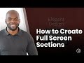 How to Create Full Screen Sections with Top and Bottom Scroll Links with Divi