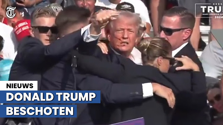 Beelden: Donald Trump bloedend afgevoerd na schoten