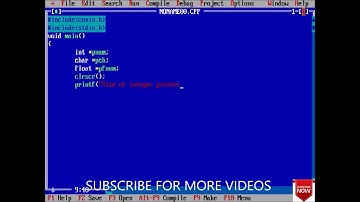 DCLARATION AND SIZEOF POINTERS IN C-80