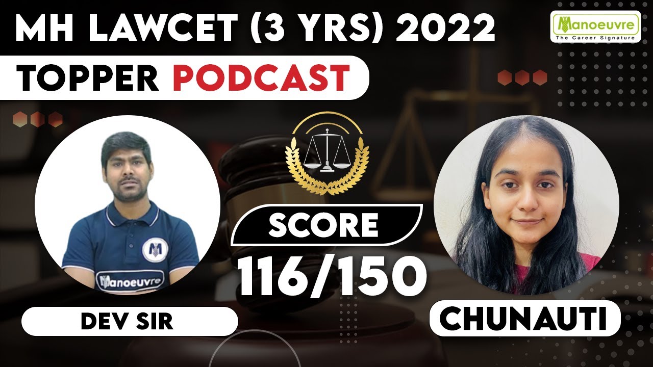MH LAWCET 3YRS 2022 Topper Podcast Chunauti Gupta Score 116 150 mh-lawcet-3yrs-2022-topper-podcast-chunauti-gupta-score-116-150