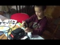 Snap-ON LED Worklight &quot;Kids hand on&quot; assembling and testing Part 1. Рувим собирает LED лампу