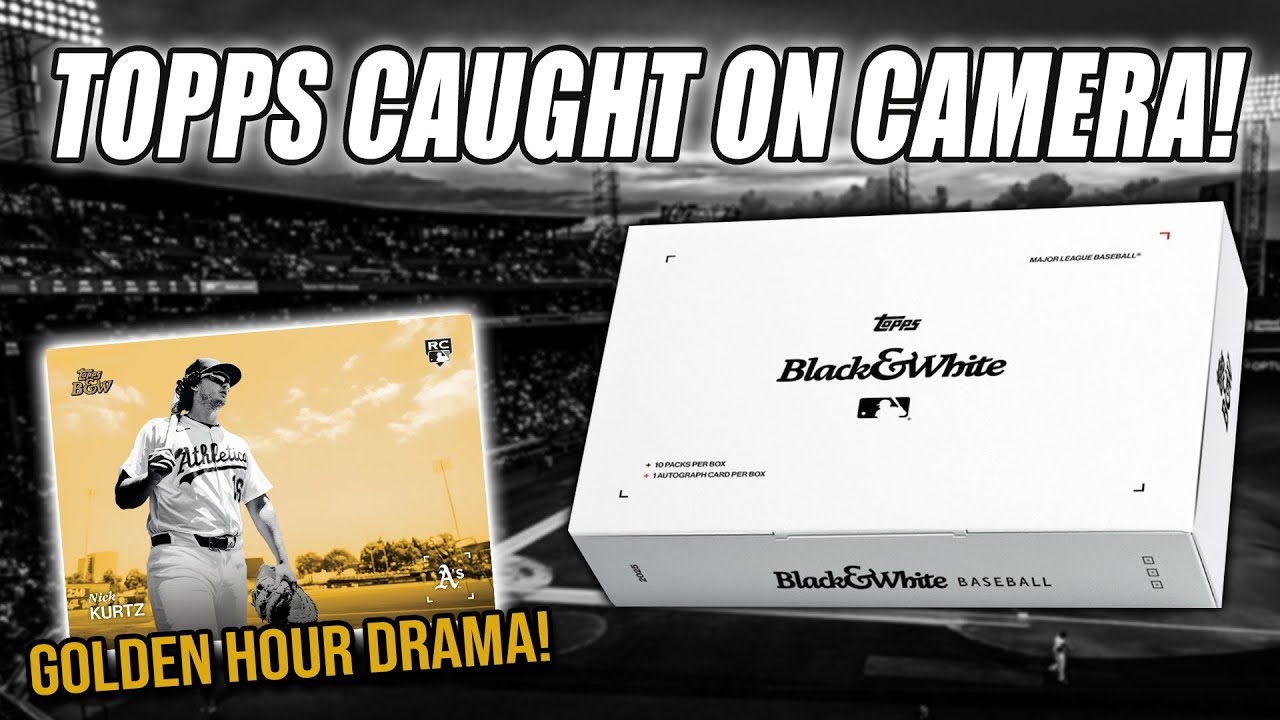 TOPPS CAUGHT ON CAMERA - GOLDEN HOUR INSERT DRAMA!! | 2025 Topps Black & White MLB Box Review