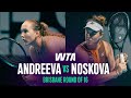Mirra Andreeva vs. Linda Noskova | 2026 Brisbane Round of 16 | WTA Match Highlights