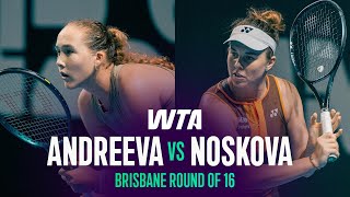 Mirra Andreeva Vs. Linda Noskova 2026 Brisbane Round Of 16 Wta Match Highlights