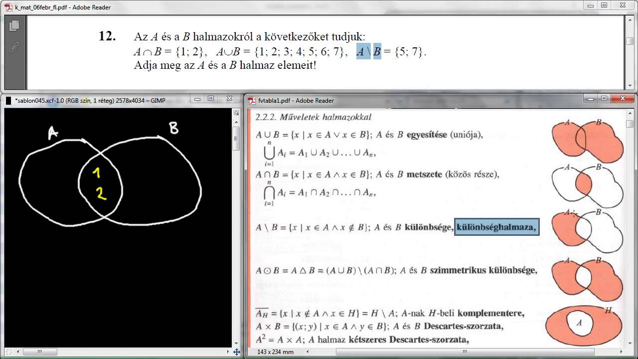 [2006.02.21.] 12) Halmazműveletek
