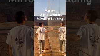 Walking around Maraya Concert Hall. The world’s largest mirrored building. AlUla , Saudi Arabia