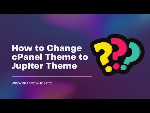 How to Change Cpanel Theme to Jupiter Theme by SparrowHost