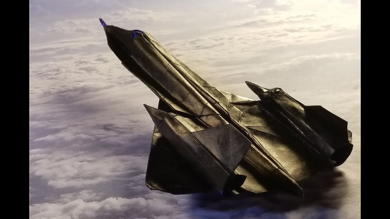 Origami Sr-71 Blackbird Tutorial - Youtube