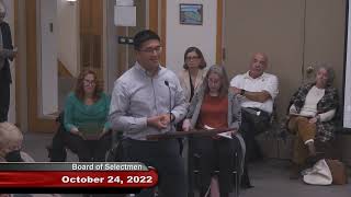 Board Of Selectmen Meeting October 24, 2022
