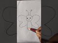 Easy Butterfly Drawing 🦋 | Simple Cute Butterfly Drawing Step by Step for Beginners#butterflyart