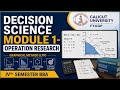 LPP GRAPHICAL METHOD DECISION SCIENCE IV SEM BBA FYUGP CALICUTUNIVERSITY IMPORTANT QUESTIONS